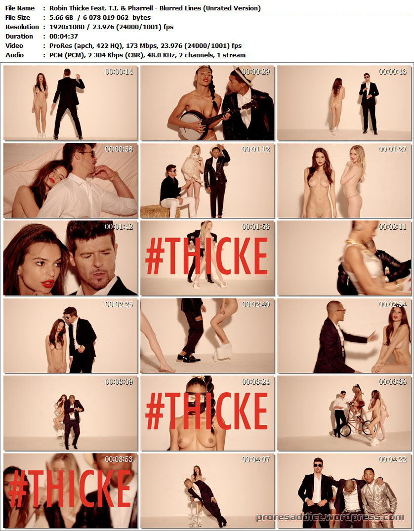 Uncensored blurred lines music video